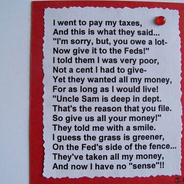Tax Return Poem