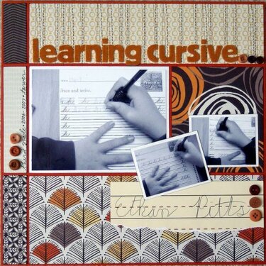 learning cursive--pai 8/20