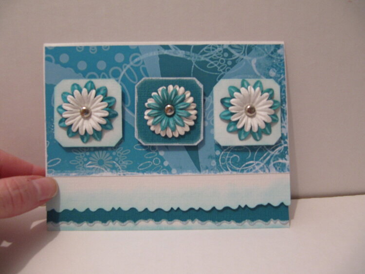 blue flower card