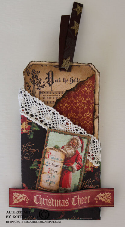 Christmas tag with envelope
