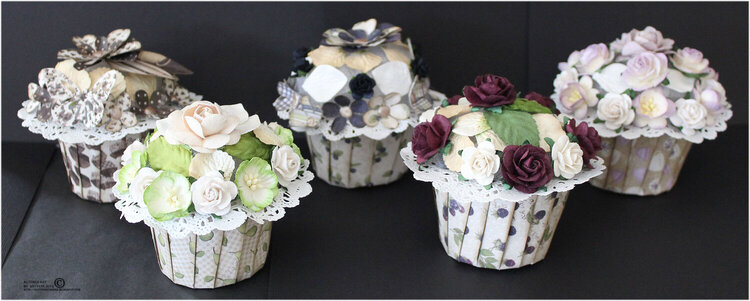 Cupcakes with tutorial - Maja Design