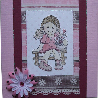 Girly card-Mimosa 6x6