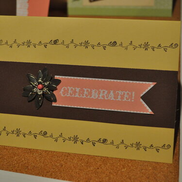 inside it is a bday card, the flower border was stamped, metal flowers