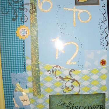 Title page to part 2 of my son&#039;s baby scrapbook.