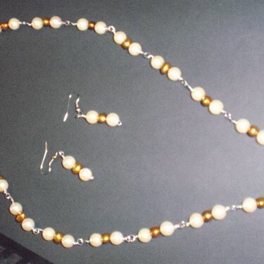Pearl Necklace and earring set