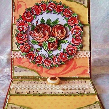 Vintage Roses Card by Linda Lucas
