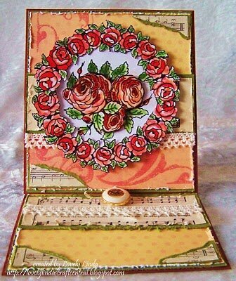Vintage Roses Card by Linda Lucas