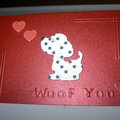 Dog lover's Valentine card February 2009