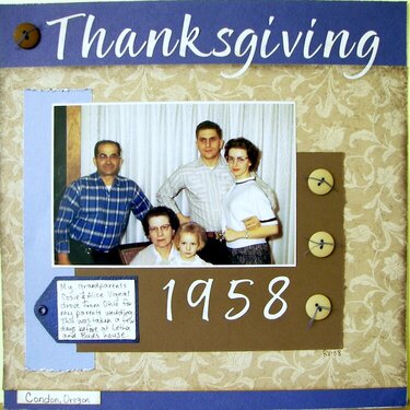 Thanksgiving 1958