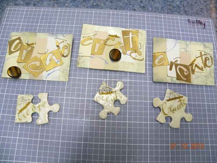 create atc card and altered puzzle piece