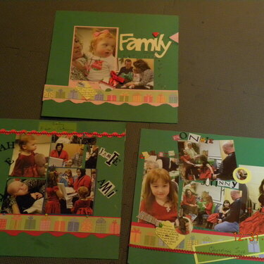 three family Christmas layouts-Kevin&#039;s family