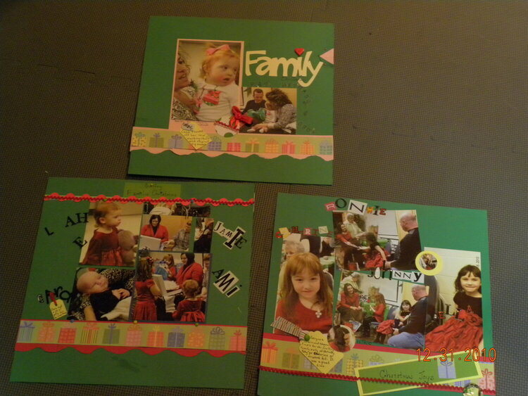 three family Christmas layouts-Kevin&#039;s family