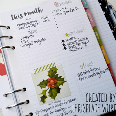 December Planner Pages