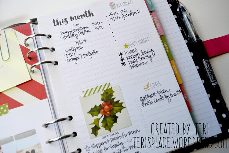 December Planner Pages