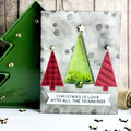Christmas Trees Shaker Card