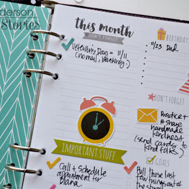 This Month Planner Page