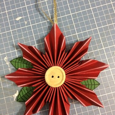 Poinsettia rosette tag