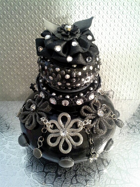 Black and silver bling