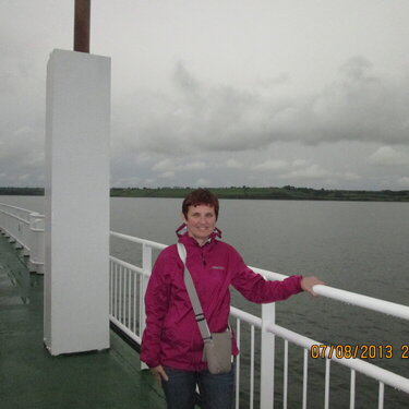 me on a ferry in Ireland.