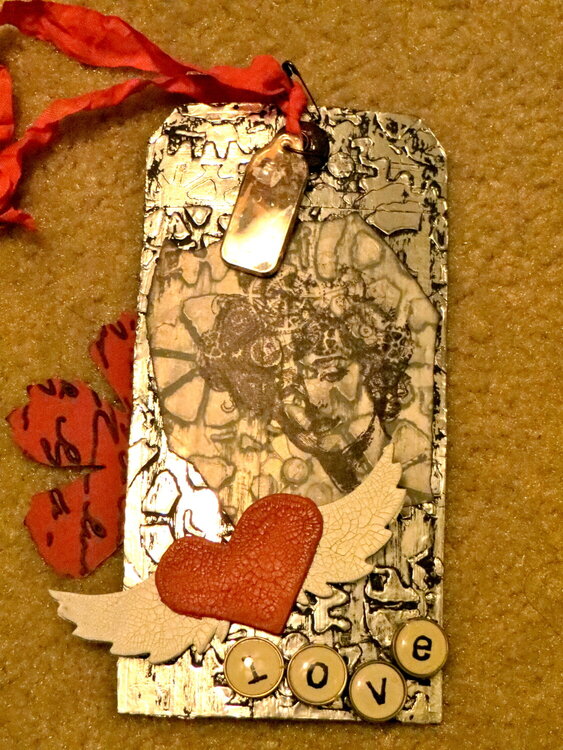 My First tag for the Steampunk/Valentine tag swap