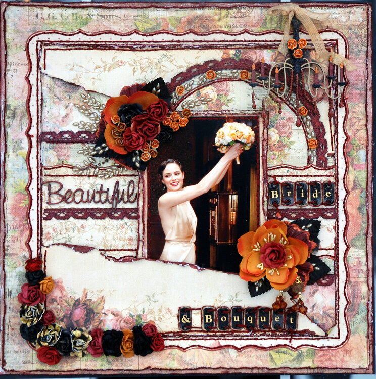 Beautiful Bride &amp; Bouquet ***Prima PPP***Scrap Fx