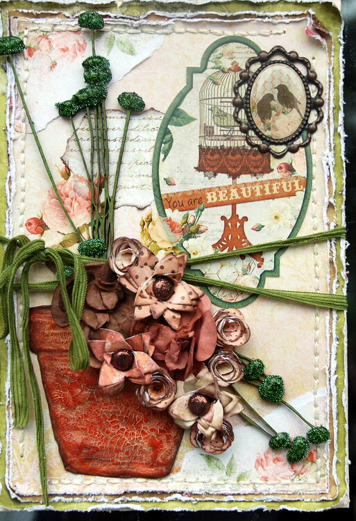 You are Beautiful ***Bo Bunny card challenge**Scrap Fx