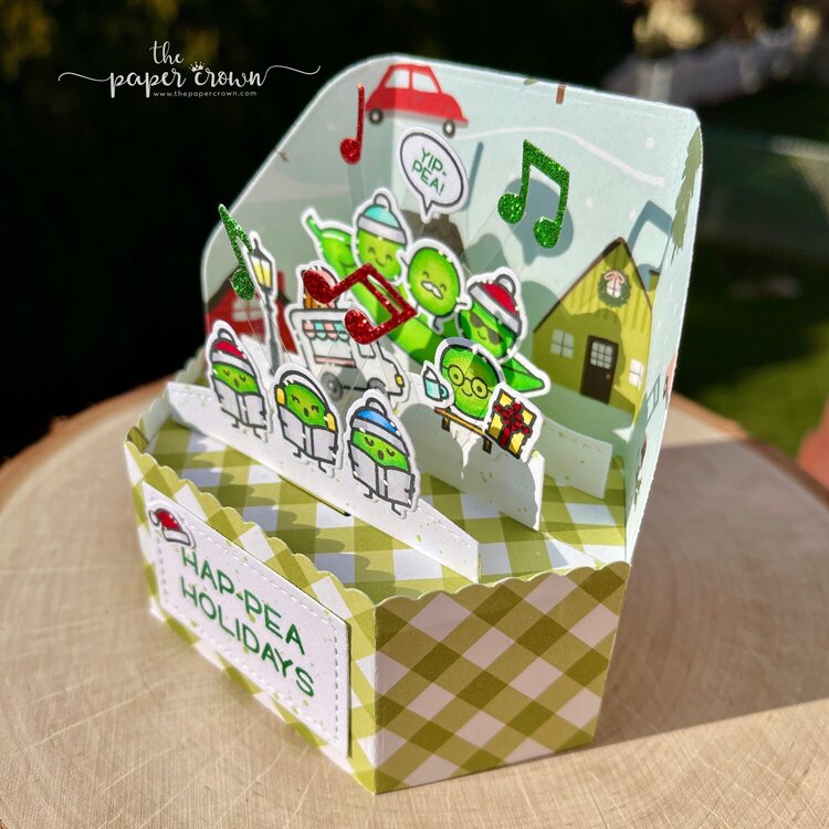 Peas on Earth Platform Pop-up Card