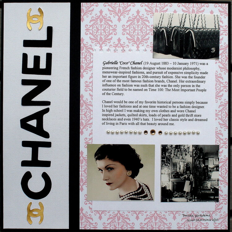 Chanel - Traci&#039;s circle journal page