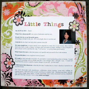 Little Things - Danelle&#039;s circle journal page