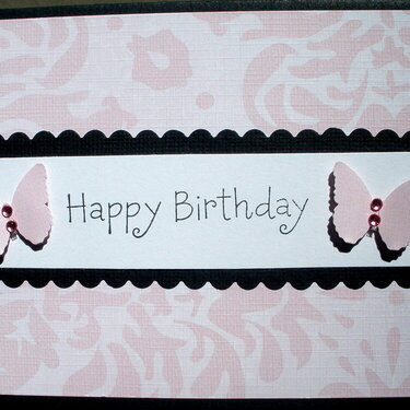 Pink Happy Birthday card
