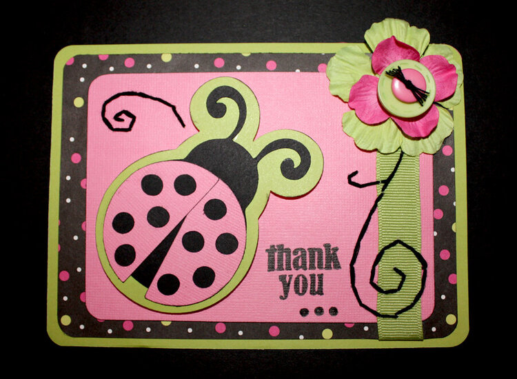 Thank You ladybug card