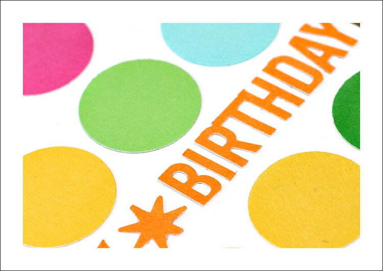 Martha Stewart Happy Birthday punch - dotted card (detail)