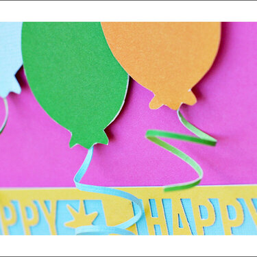 Martha Stewart Happy Birthday punch - balloon card (detail)