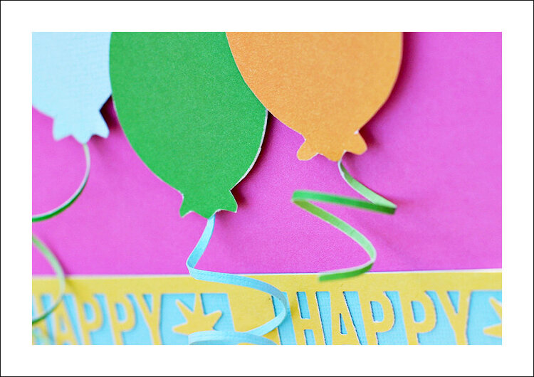 Martha Stewart Happy Birthday punch - balloon card (detail)