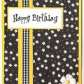black and Yellow b'day card