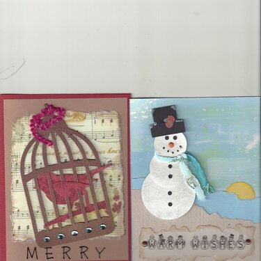 Merry and Snowman Card