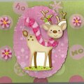 Pink Reindeer card