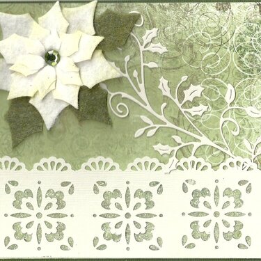 White Poinsetta card