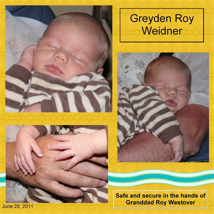 Greyden Roy at 11 days old