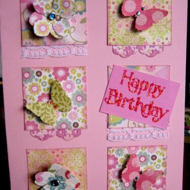Butterflies and Flowers Card