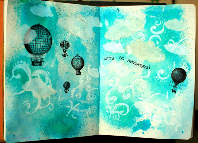 Lets Go Anywhere! - Art Journal Pages