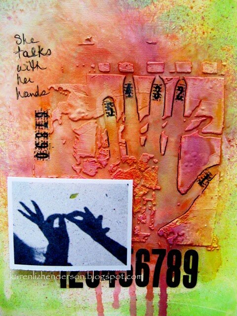 Art Journal Page: She Talks with Her hands