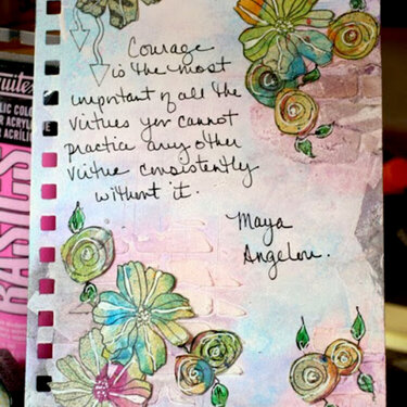 Art Journal Page: Courage