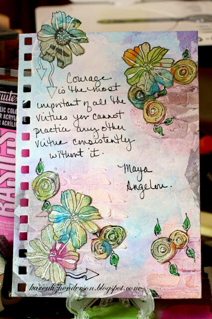 Art Journal Page: Courage
