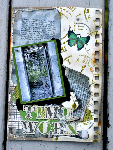 Time Worn - ART JOURNAL PAGE