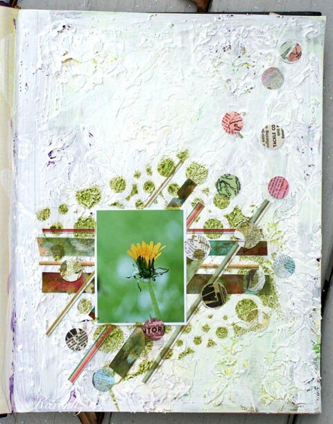 Art Journal Page - A weed can be beautiful