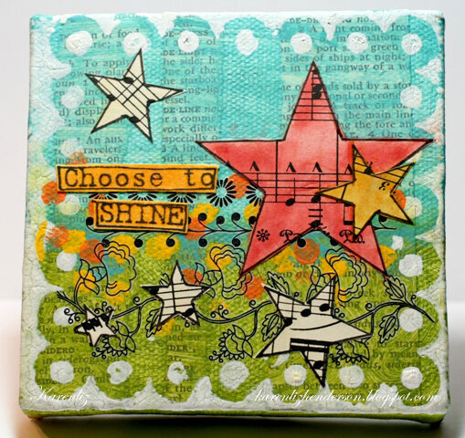 Choose to Shine; 4&quot; x 4&quot; Stretched Canvas