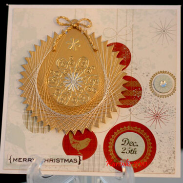 String Art Christmas Ornament Card