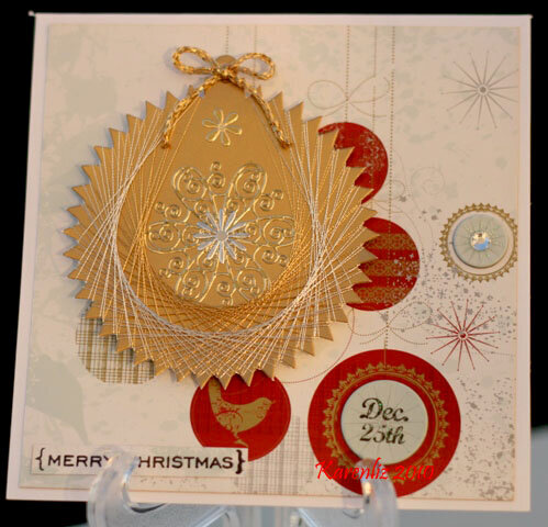 String Art Christmas Ornament Card