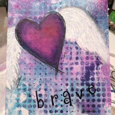 9x12 canvas panel: Be Brave